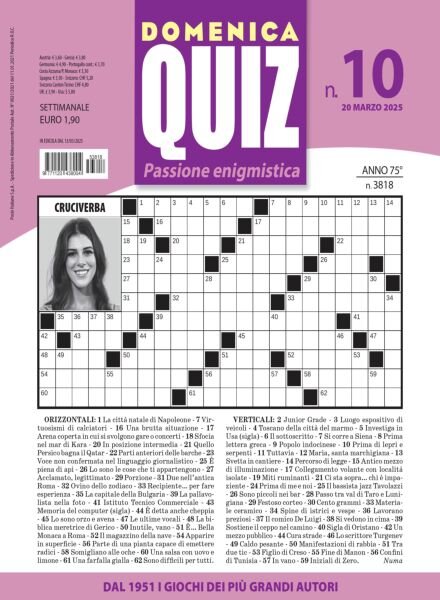 Domenica Quiz – 20 Marzo 2025 Cover