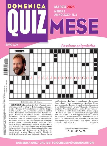 Domenica Quiz Mese – Marzo 2025 Cover