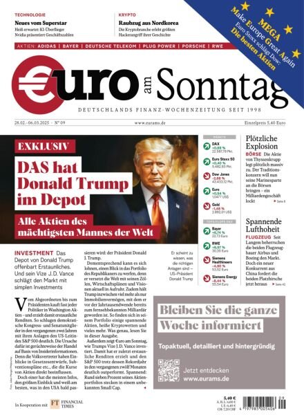 Euro am Sonntag – 28 Februar 2025 Cover