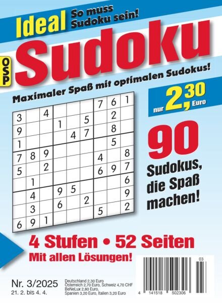 Ideal Sudoku – Nr 3 2025 Cover