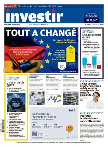 Investir – 8 Mars 2025 Cover