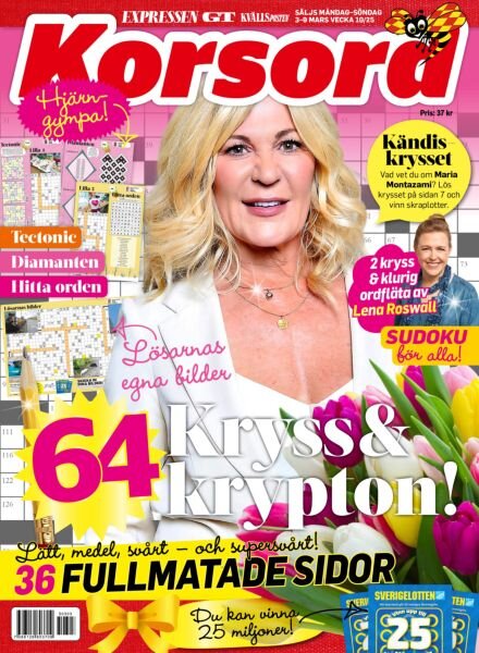 Korsord – 3 Mars 2025 Cover