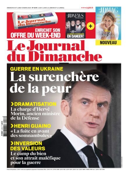 Le Journal du dimanche – 10 Mars 2025 Cover