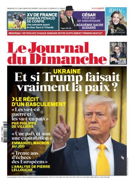 Le Journal du dimanche – 2 Mars 2025 Cover