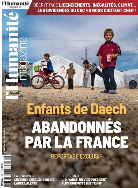 L’Humanite Magazine – 20 Mars 2025 Cover