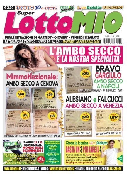 Lottomio del Giovedi – 25 Febbraio 2025 Cover