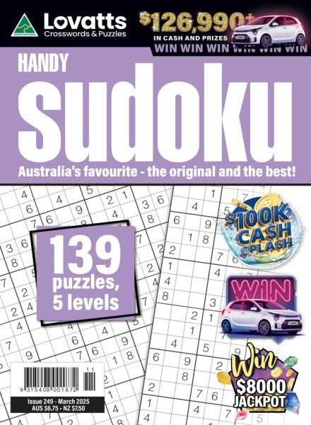 Lovatts Handy Sudoku – Issue 249 2025 Cover