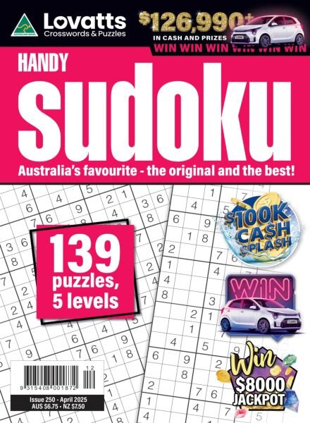 Lovatts Handy Sudoku – Issue 250 2025 Cover