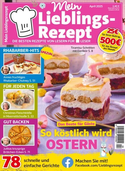 Mein Lieblingsrezept – April 2025 Cover