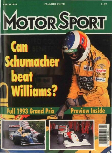 Motor Sport Magazine – March 1993 Cover