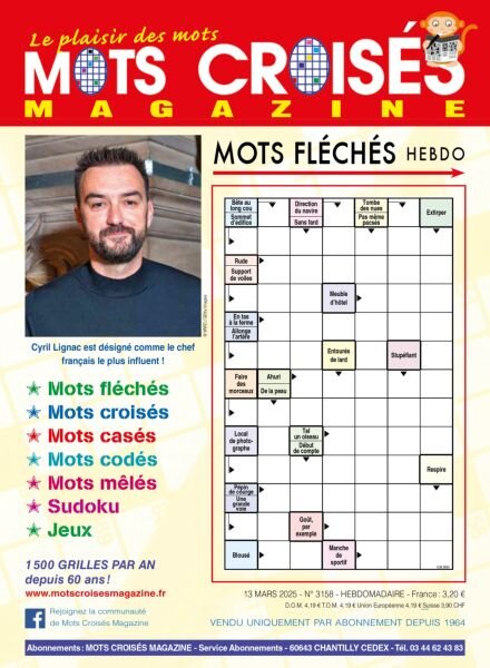 Mots Croises Magazine – 13 Mars 2025 Cover