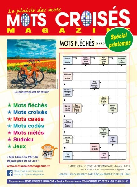 Mots Croises Magazine – 6 Mars 2025 Cover