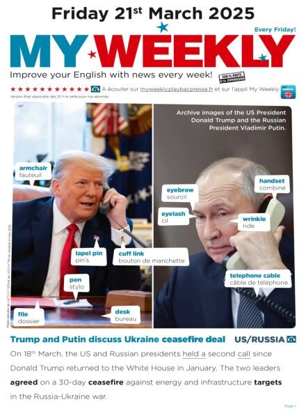 My Weekly fr – 21 Mars 2025 Cover