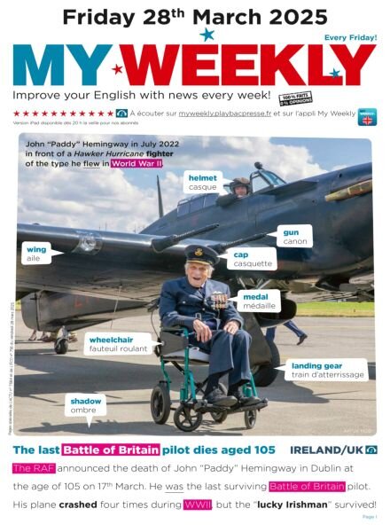 My Weekly fr – 28 Mars 2025 Cover