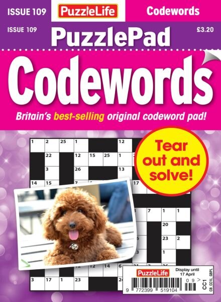PuzzleLife PuzzlePad Codewords – March 2025 Cover