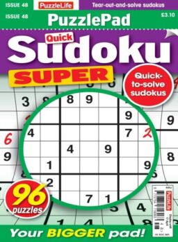PuzzleLife PuzzlePad Sudoku Super – March 2025