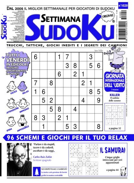 Settimana Sudoku – 28 Febbraio 2025 Cover
