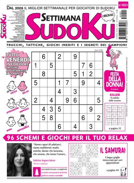 Settimana Sudoku – 7 Marzo 2025 Cover