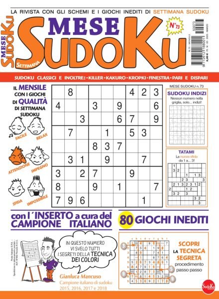 Settimana Sudoku Mese – Marzo 2025 Cover