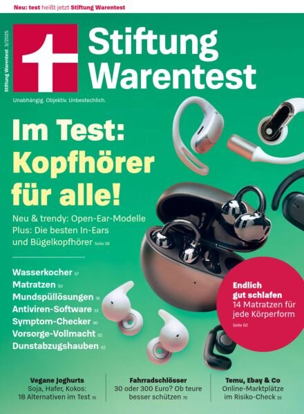 Stiftung Warentest Test Magazin – Marz 2025 Cover