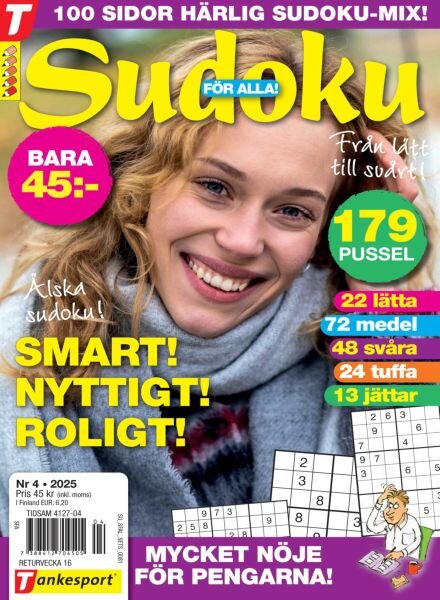 Sudoku for Alla – 19 Mars 2025 Cover