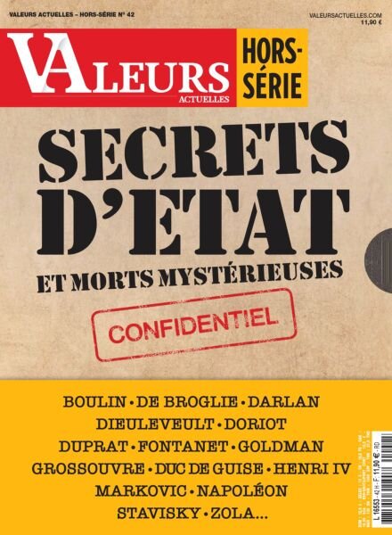 Valeurs Actuelles – Hors-Serie N 42 – 20 Mars 2025 Cover