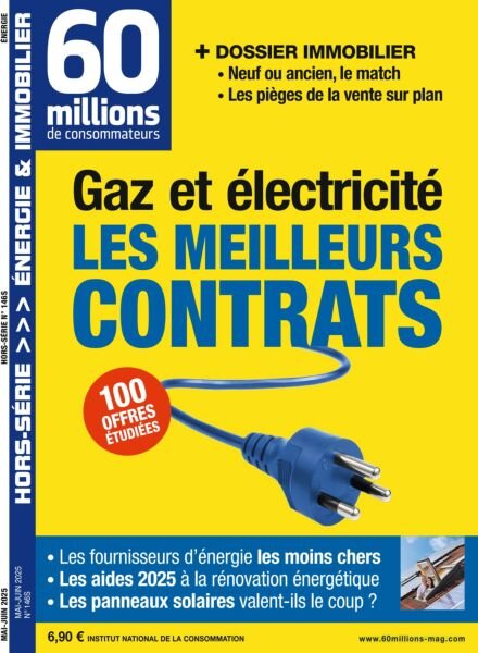 60 Millions de Consommateurs – Hors-Serie – Mai-Juin 2025 Cover