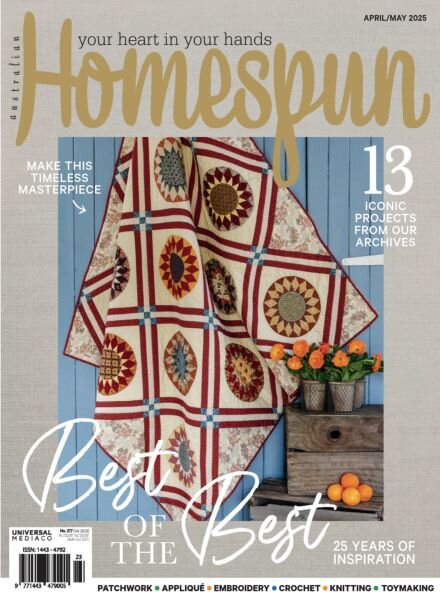 Australian Homespun – April-May 2025 Cover