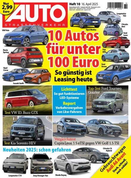 Auto Strassenverkehr – 15 April 2025 Cover