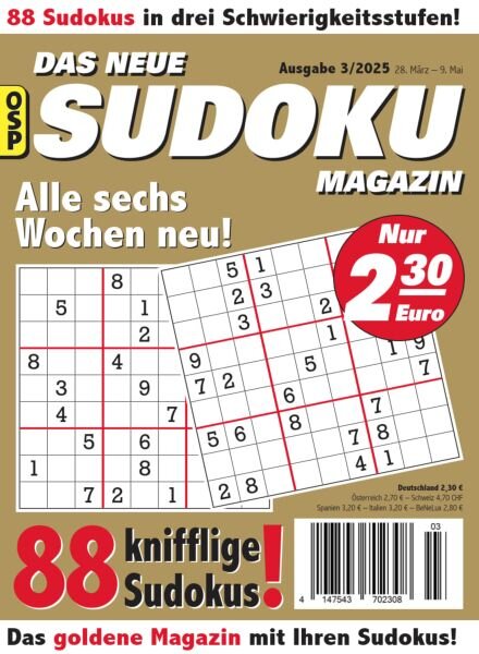 Das Neue Sudoku – Nr 3 2025 Cover
