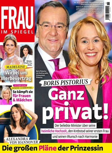 Frau im Spiegel – 2 April 2025 Cover