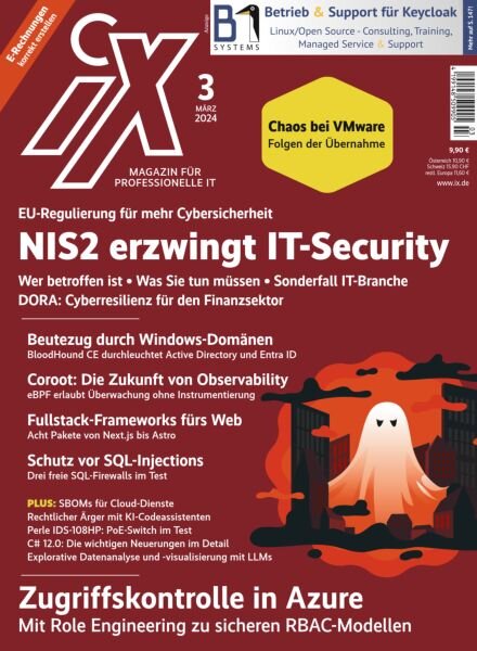 iX – Magazin fur professionelle IT – Marz 2024 Cover