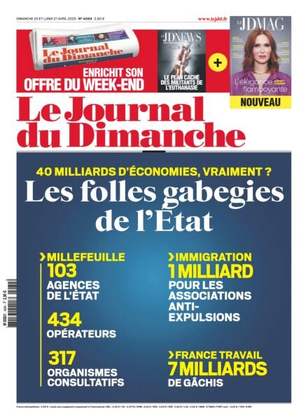 Le Journal du dimanche – 20 Avril 2025 Cover