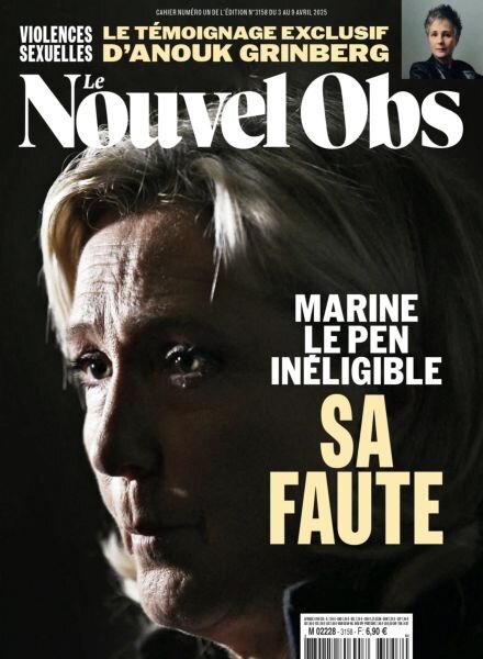 Le Nouvel Obs – 3 Avril 2025 Cover