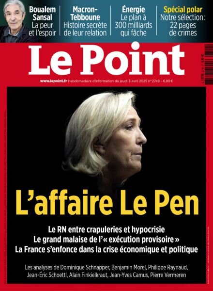 Le Point – 3 Avril 2025 Cover