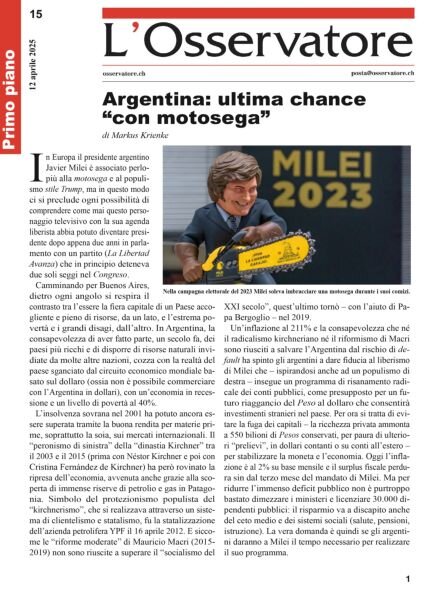 L’Osservatore – 12 Aprile 2025 Cover