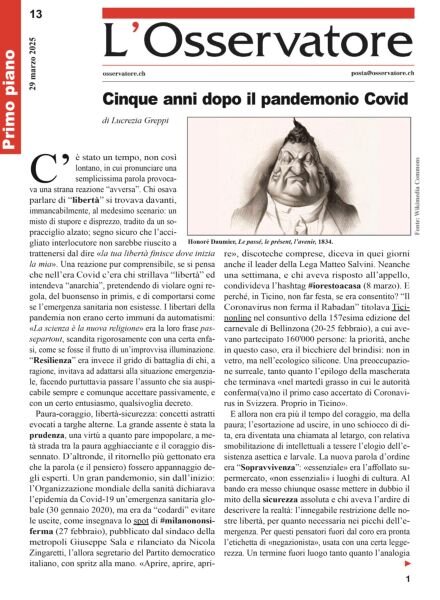 L’Osservatore – 29 Marzo 2025 Cover