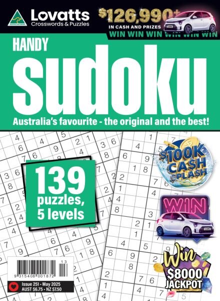 Lovatts Handy Sudoku – May 2025 Cover
