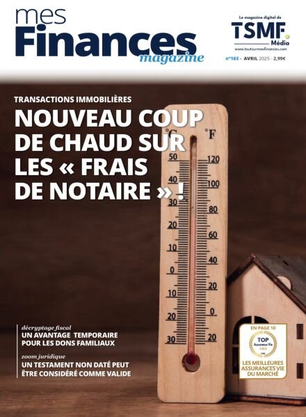 Mes Finances Magazine – Avril 2025 Cover