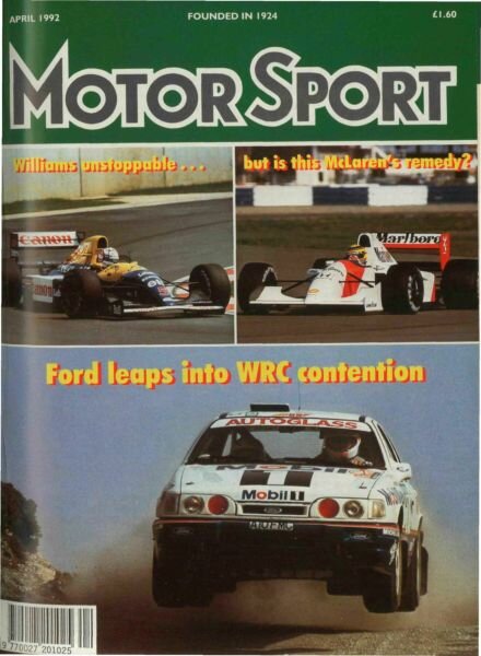 Motor Sport Magazine – April 1992 Cover