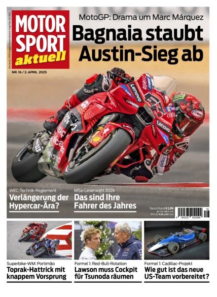 Motorsport aktuell – 1 April 2025 Cover