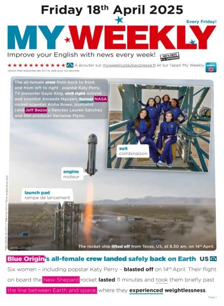 My Weekly fr – 18 Avril 2025 Cover