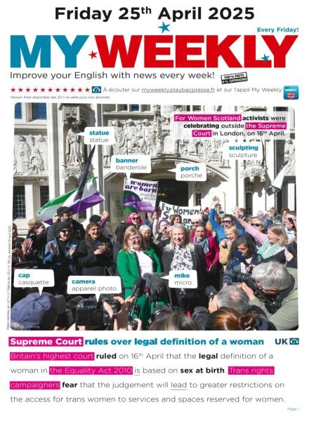 My Weekly fr – 25 Avril 2025 Cover