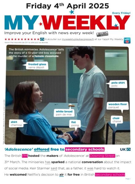 My Weekly fr – 4 Avril 2025 Cover