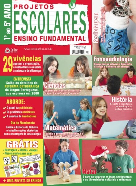 Projetos Escolares Ensino Fundamental – Abril 2025 Cover