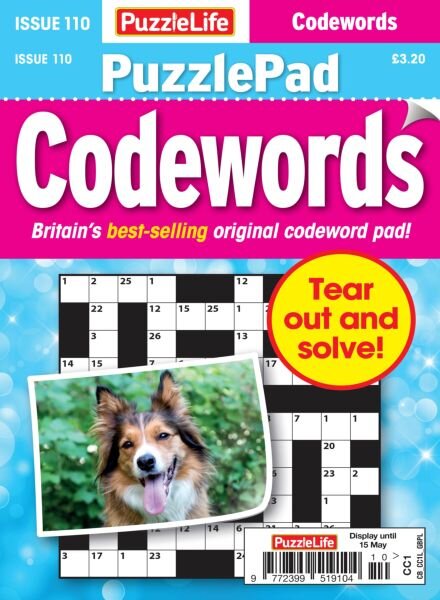 PuzzleLife PuzzlePad Codewords – April 2025 Cover