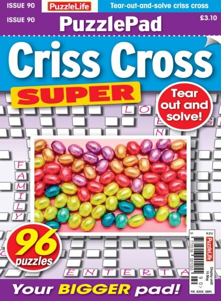 PuzzleLife PuzzlePad Criss Cross Super – April 2025 Cover