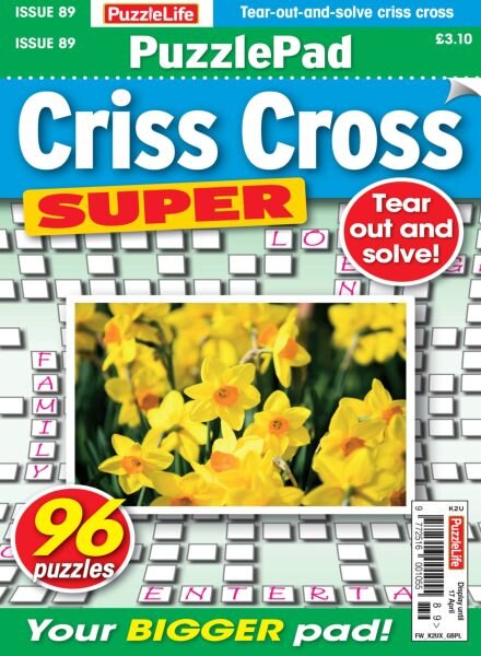 PuzzleLife PuzzlePad Criss Cross Super – March 2025 Cover