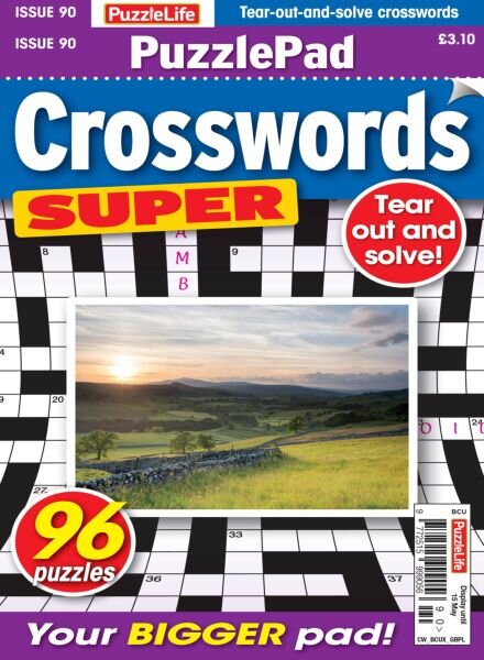 PuzzleLife PuzzlePad Crosswords Super – April 2025 Cover