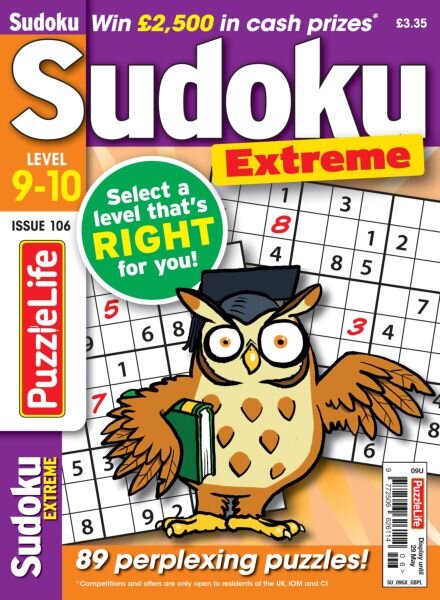 PuzzleLife Sudoku Extreme – April 2025 Cover